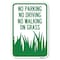Signmission No Parking Driving or Walking on Grass Heavy-Gauge Aluminum Sign, 12" x 18", A-1218-23626 A-1218-23626 - alternate 1
